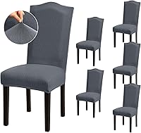 Vista 187 de Juego de 6 fundas elásticas para sillas de comedor, extraíbles y lavables, para sillas de comedor, hotel, ceremonia