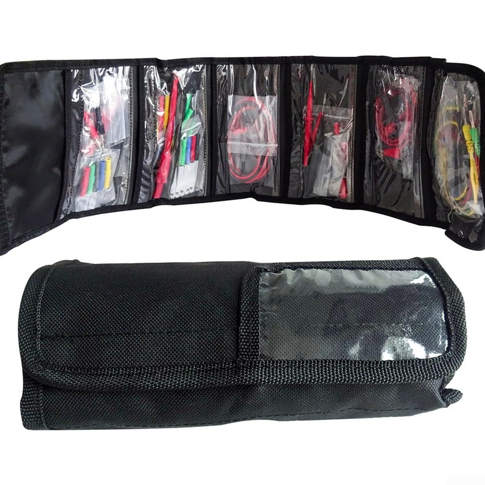 Kit completo de sonda multímetro de 61 piezas para pruebas de circuito, incluye sondas de perforación de alambre y ganchos de prueba para diagnóstico de coche, 1000 V