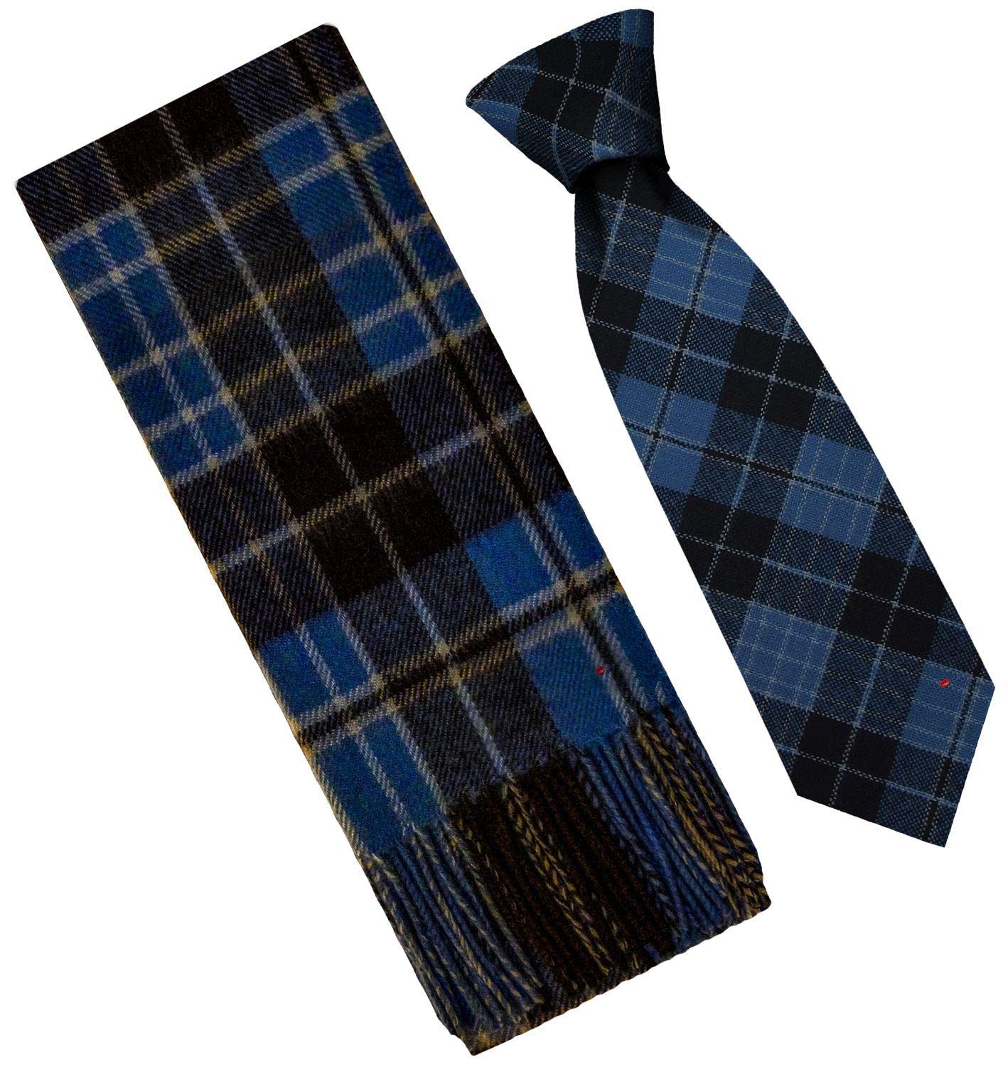 I LUV LTD Clergy Ancient Tartan Plaid 100% Lambswool Scarf & Tie Gift Set