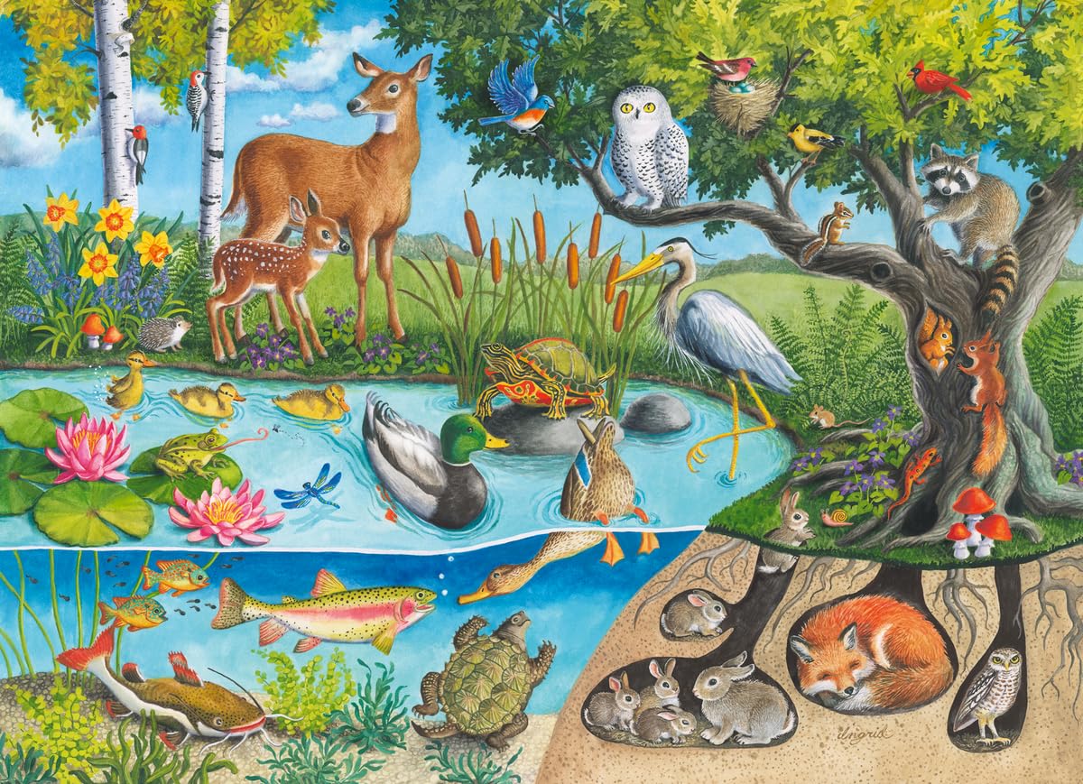 Ravensburger Animals Above and Below - 60 Piece Jigsaw Puzzle for Kids | Explore Nature's Layers | Promotes Problem Solving Skills | FSC-Certified Materials