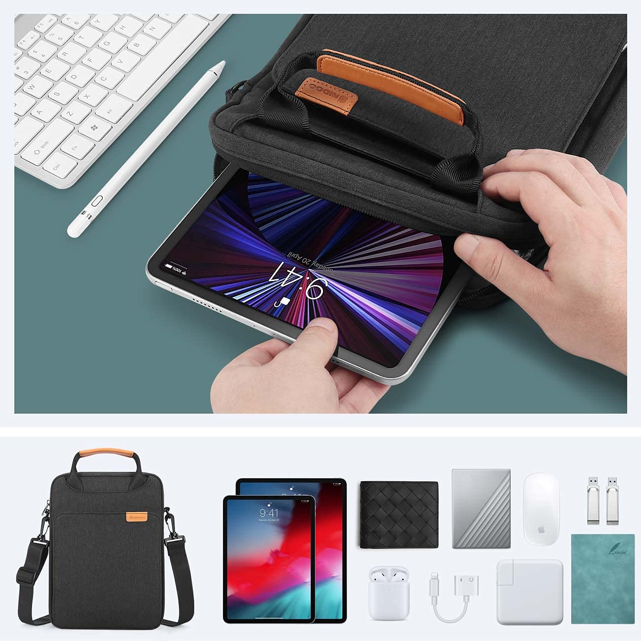 Nidoo - Bolsa de hombro para ordenador portátil (14 pulgadas, 13,6", 13", MacBook Air/ 14" MacBook Pro/Surface Laptop 6/ThinkPad X13 L13 L14 E14 T14s/ 14" Yoga 7