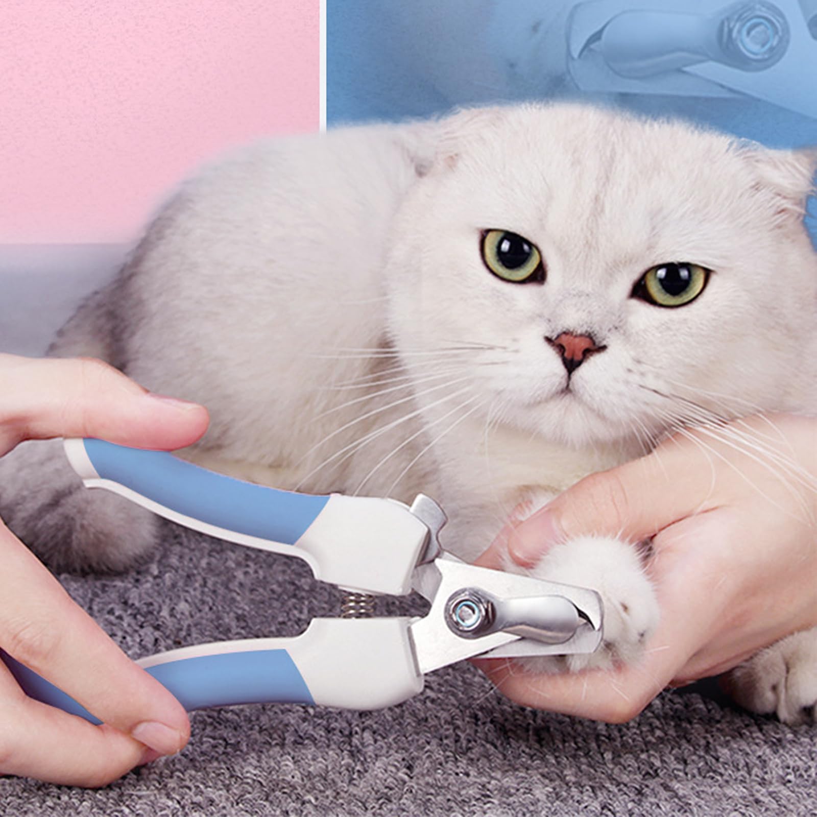 KASESS Cat Nail Clippers with Safety Guard, Cat Claw Clipper Stainless Steel, Professional Kitten Nail Clipper - Image 3
