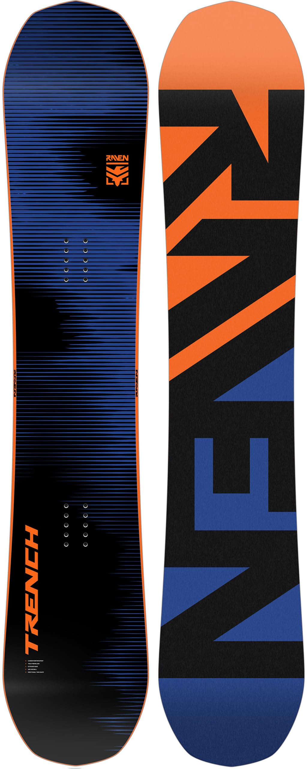 Tabla de Snowboard Raven Trench Carbon Navy/Orange