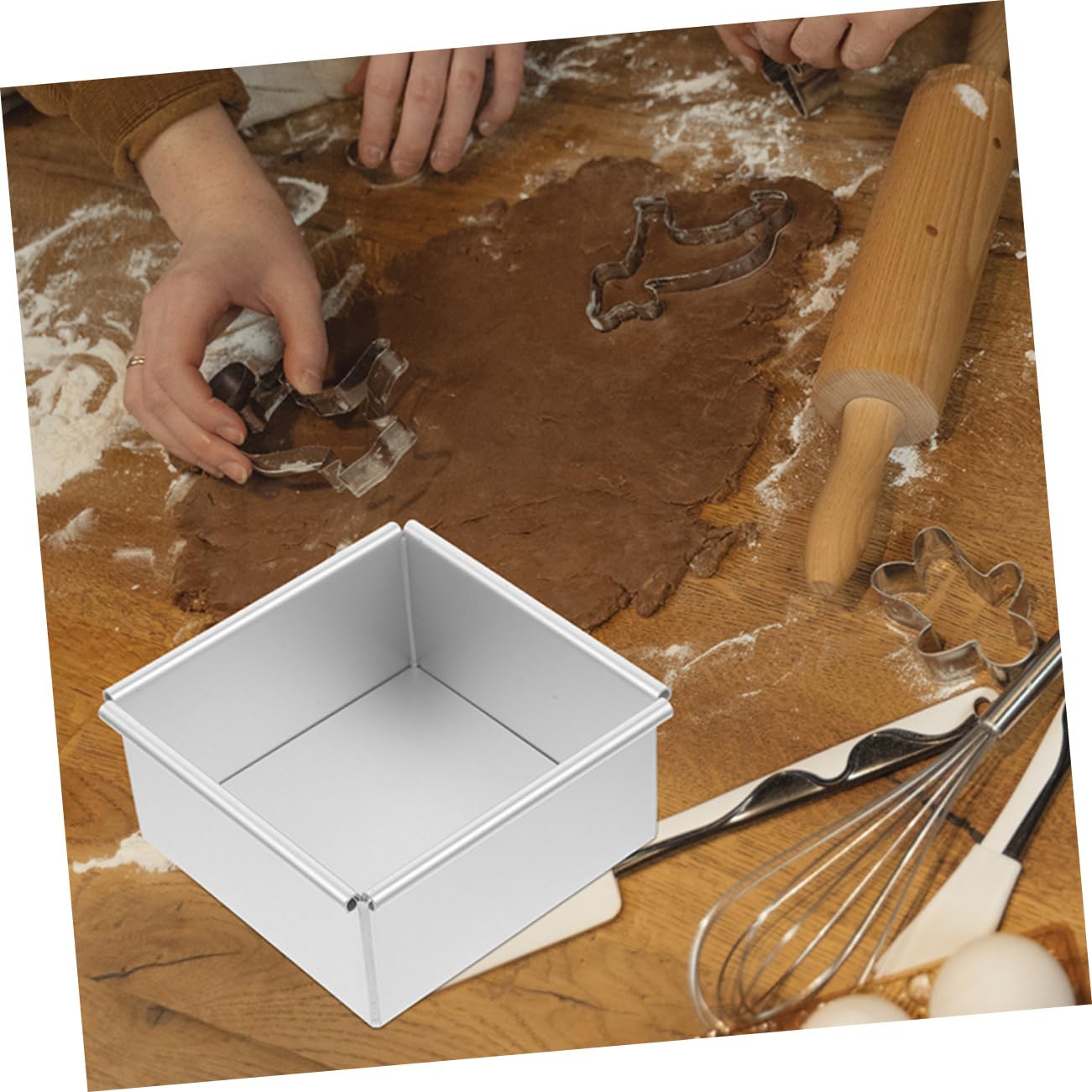 Cabilock Aluminum Alloy Removable Bottom Cake Pan Nonstick Baking Tool for Effortless Cake Release for Home Baking and DIY Lovers