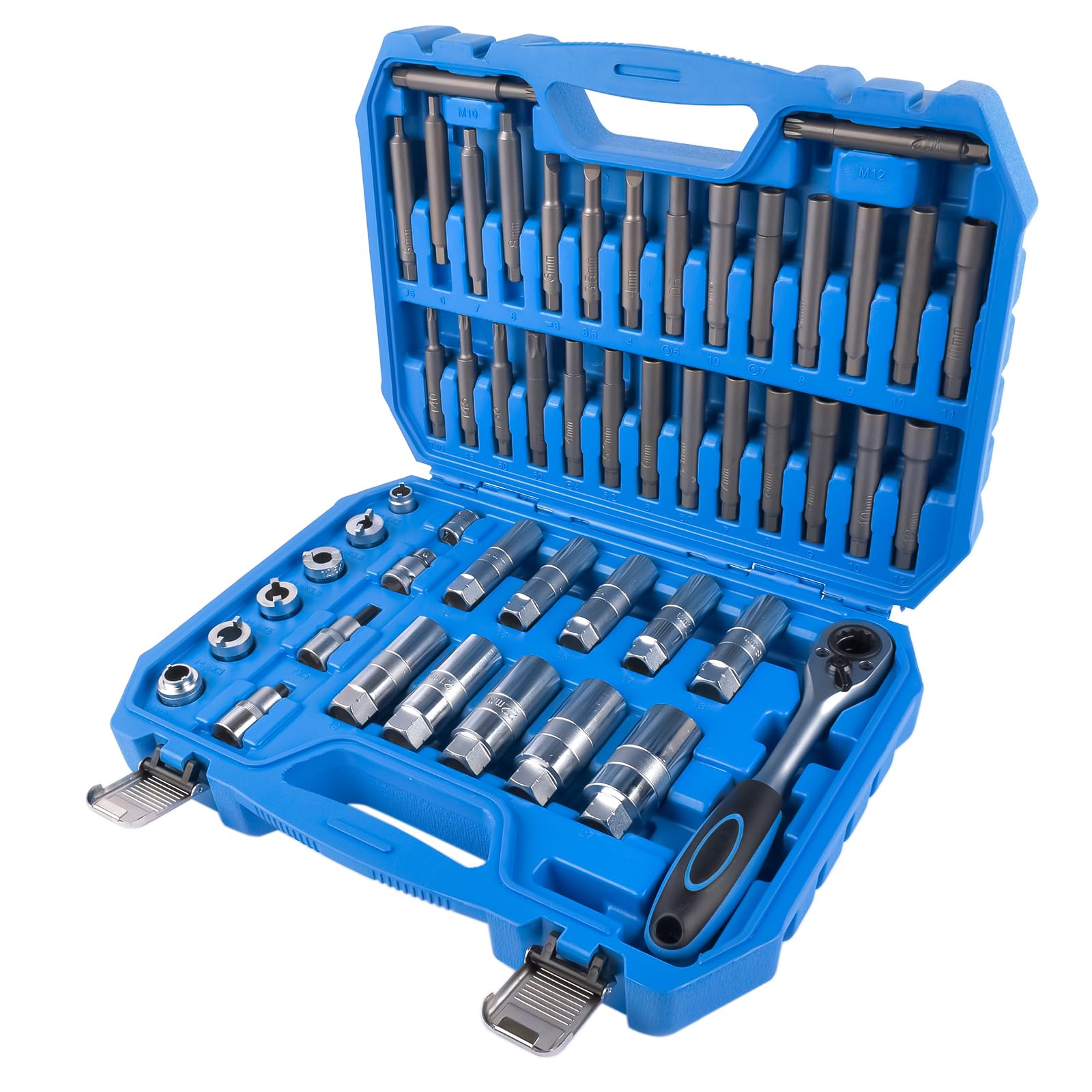 Bisenya 50Pcs Ammortizzatore Socket Chiave Set Ammortizzatore Nut Removal Tool Compatibile con V-W Hon-da Fo-rd Citr-oen