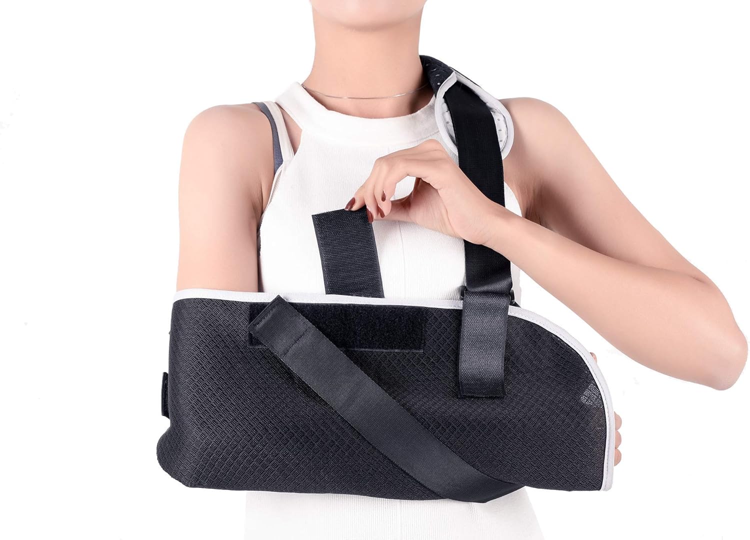 Arm Sling Shoulder Immobilizer, Support Strap for Shoulder Injury, Broken Fractured Arm Elbow Wrist, Dislocation & Sprains, Adjustable Shoulder Rotator Cuff Support Brace by Solmyr : Health & Household