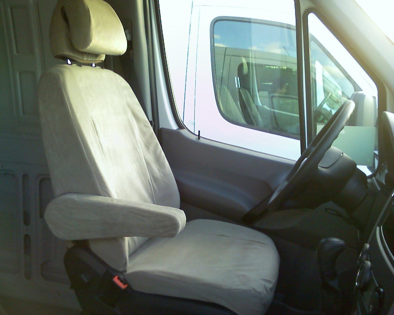 Durafit Seat Covers in Gray Endura Compatible with 2007-2009 Dodge Sprinter Commercial Van Exact Fit Seat Covers