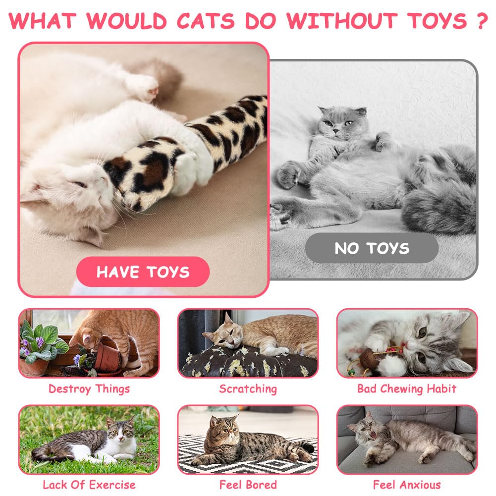 OSDUE Cat Catnip Toys, 3 Pack Kitten Toys Gradient Color Pillows, Interactive Cat Teeth Toy, Interactive Plush Cats Toy - Image 4