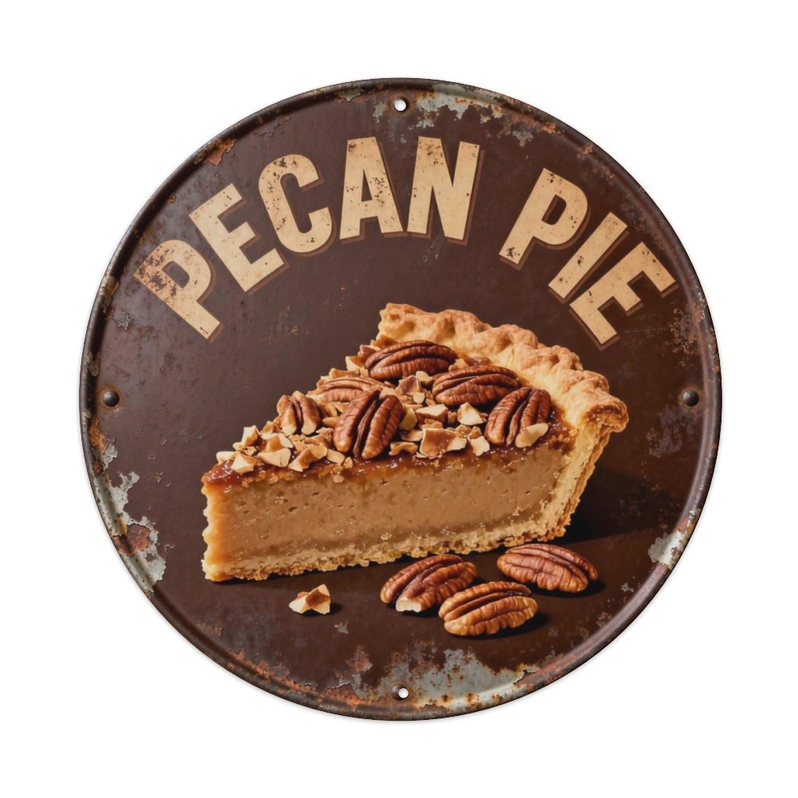 Pecan Pie Metal Tin Sign Plaque