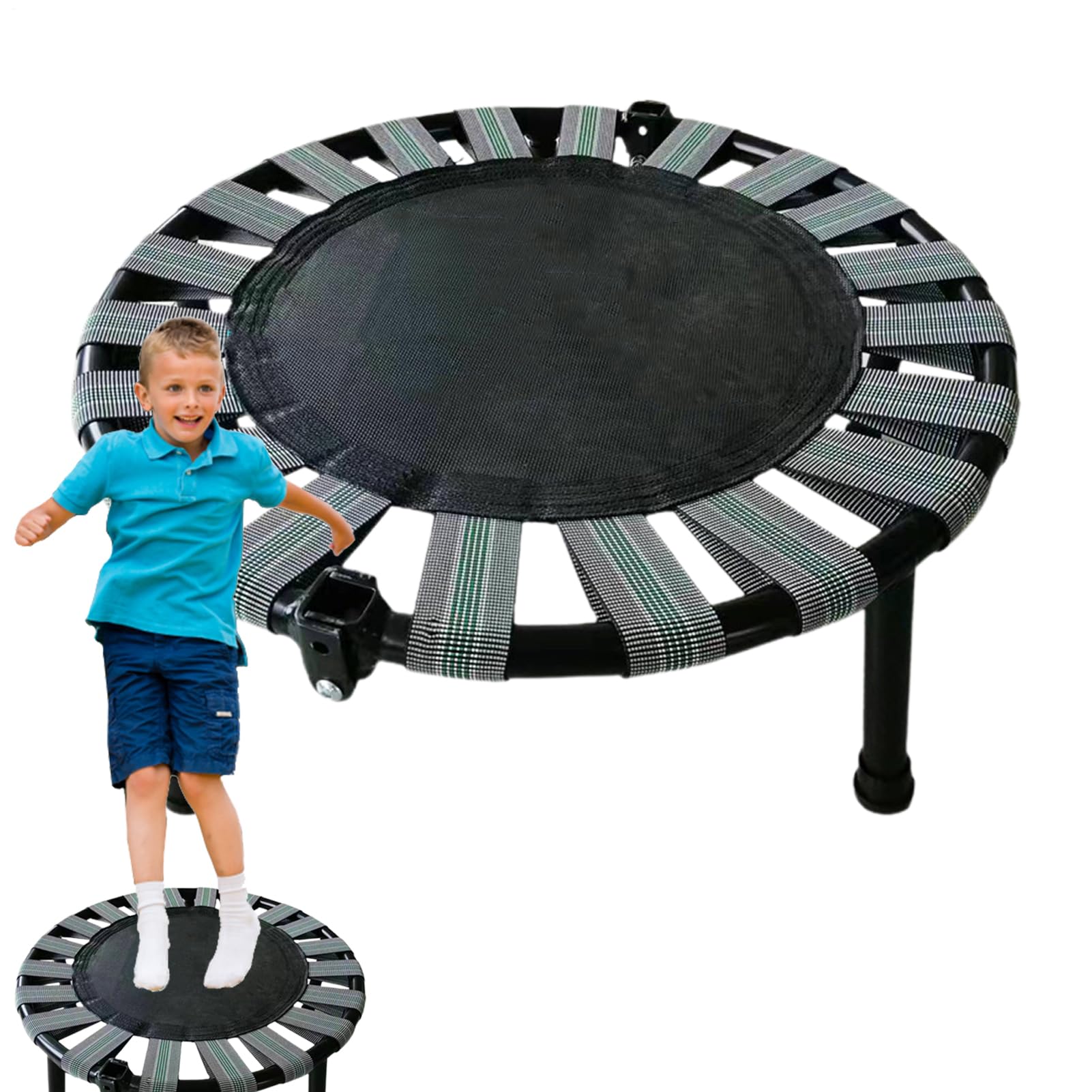 Trampolín Plegable: trampolín de Fitness, Cama de Salto, Mini silencioso con 165 Libras de Carga, Plegable, Rebote del Fitness Plegable para el Entrenamiento en el hogar, e