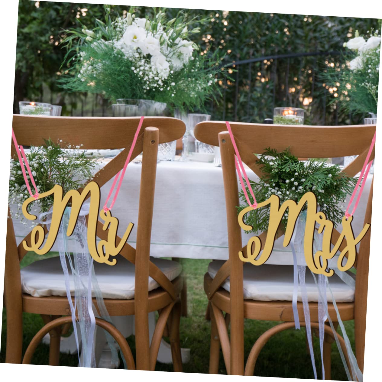 MAGICLULU 3 Set Di Eleganti Decorazioni Per Matrimoni Cartelli in Legno Ornamenti Appesi Per Decorazioni Per Matrimoni