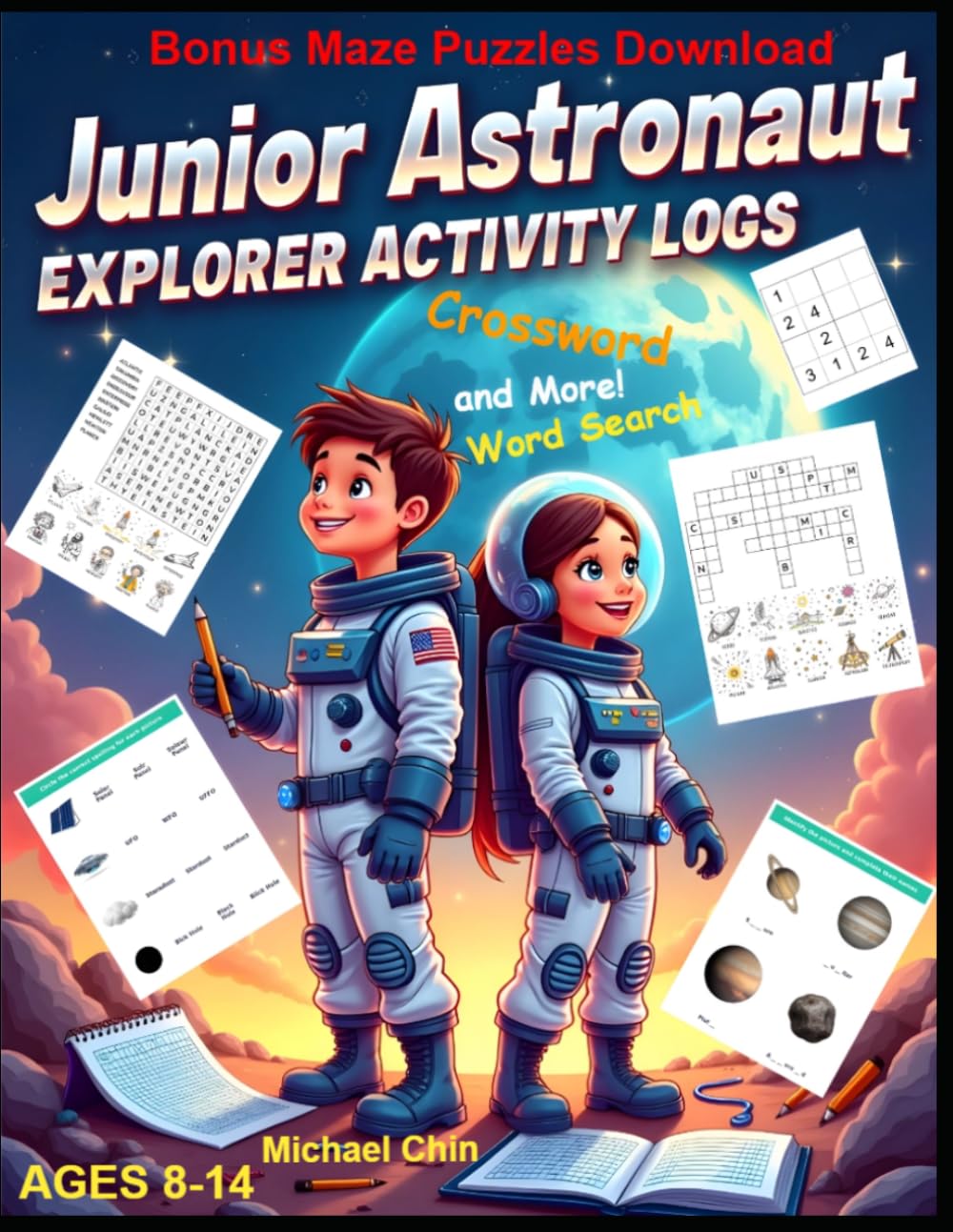 Junior Astronaut Explorer Activity Logs: Wonderful Activity Book for Kids
