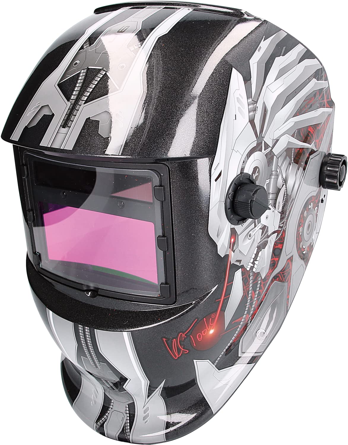 KS Tools 310.0195 Schweißer-Schutzhelm, Steel-Design