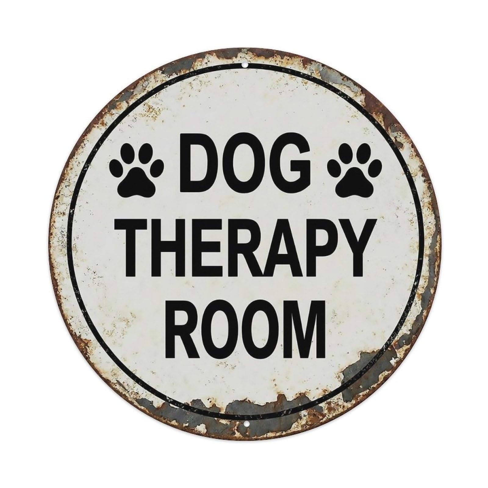 Vintage Dog Therapy Room Studio Metal Tin Sign