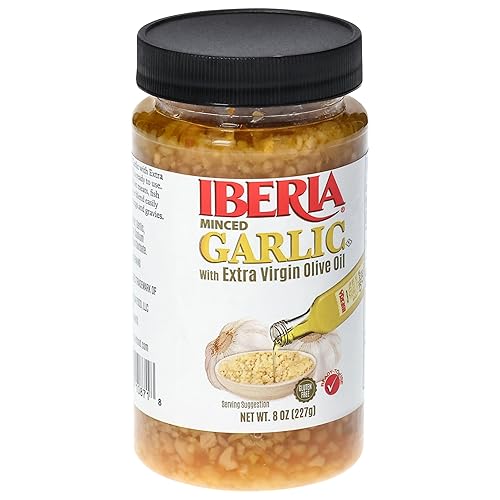 Iberia Ajo picado con aceite de oliva 8 onzas paquete de 1