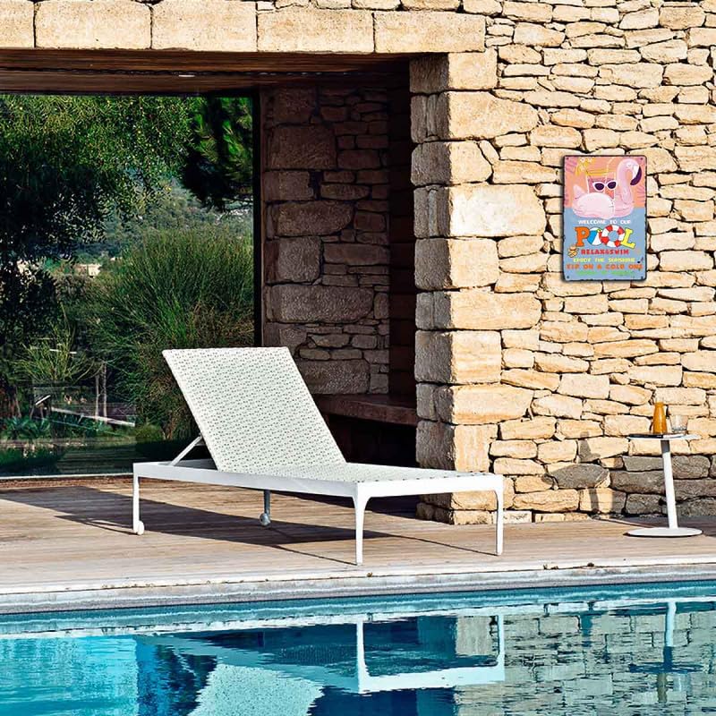 Plaque Décorative En Métal Durable Pour Piscine, Terrasse, Jardin, Clôture, 30,5 X 20,3 Cm