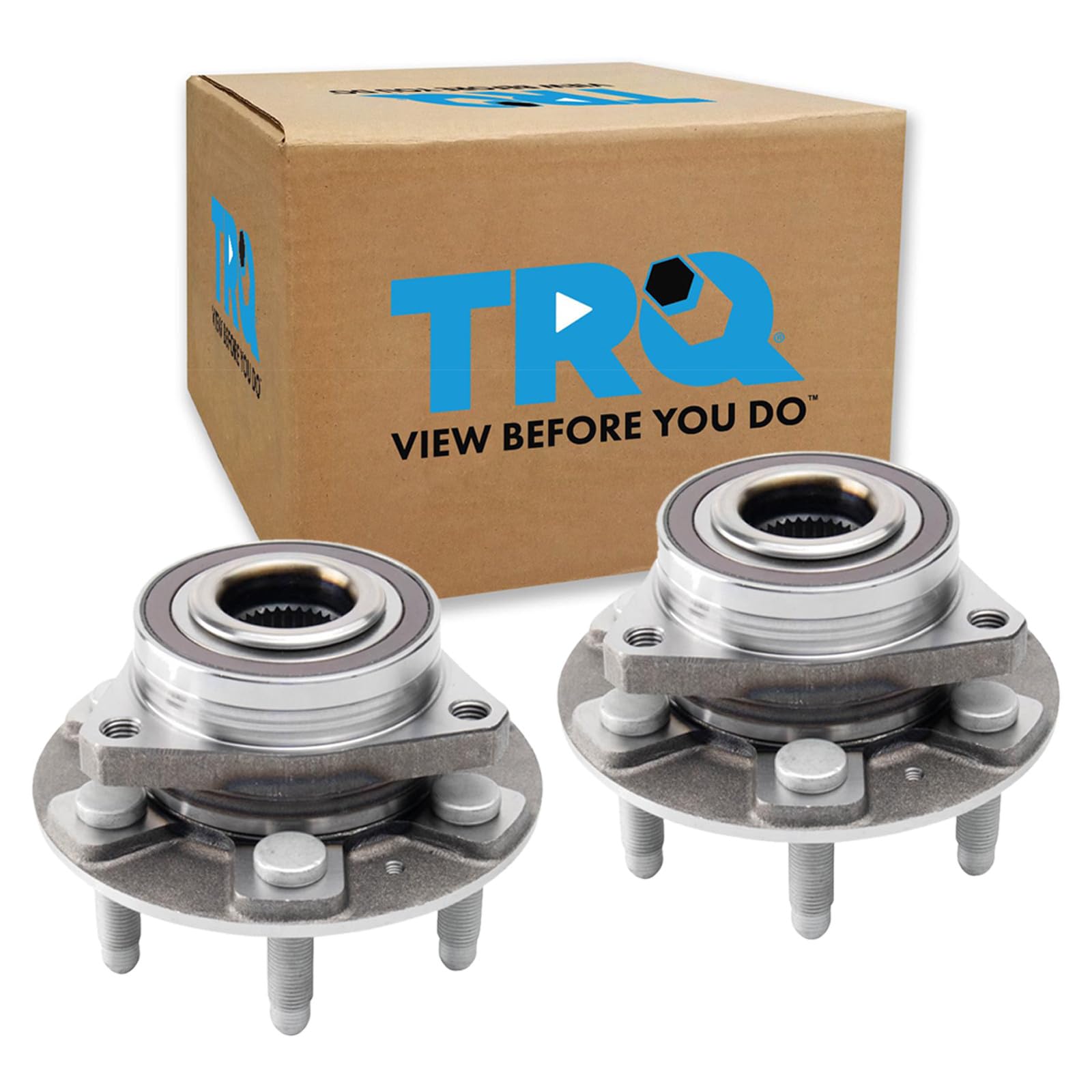 TRQ Driver and Passenger Side Wheel Bearing and Hub Assembly Set 2 Piece