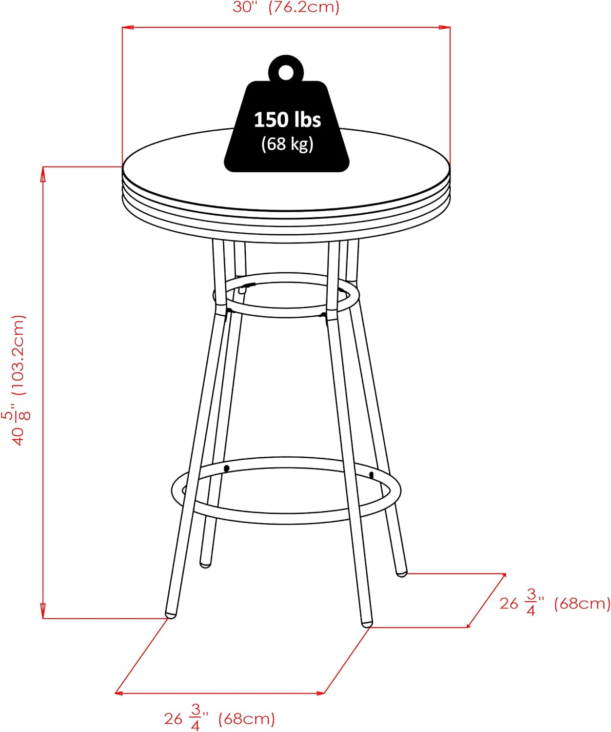 Winsome Wood Summit Dining, Black : Home & Kitchen