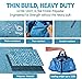 Bago Foldable Duffel Bags for Traveling Women & Men - 60L Medium Packable Duffle Bag for Travel with Shoe Compartment - Water Repellant, Heavy Duty, Lightweight Folding & Collapsible (SnowBlue)