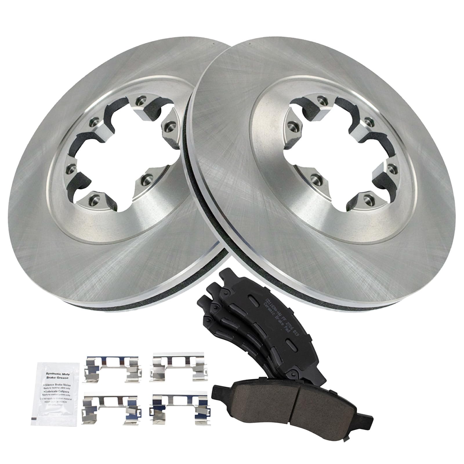 Front Brake Pad and Rotor Set Ceramic Vented Rotors Compatible with 2009-2012 Chevrolet Colorado 2009-2012 GMC Canyon