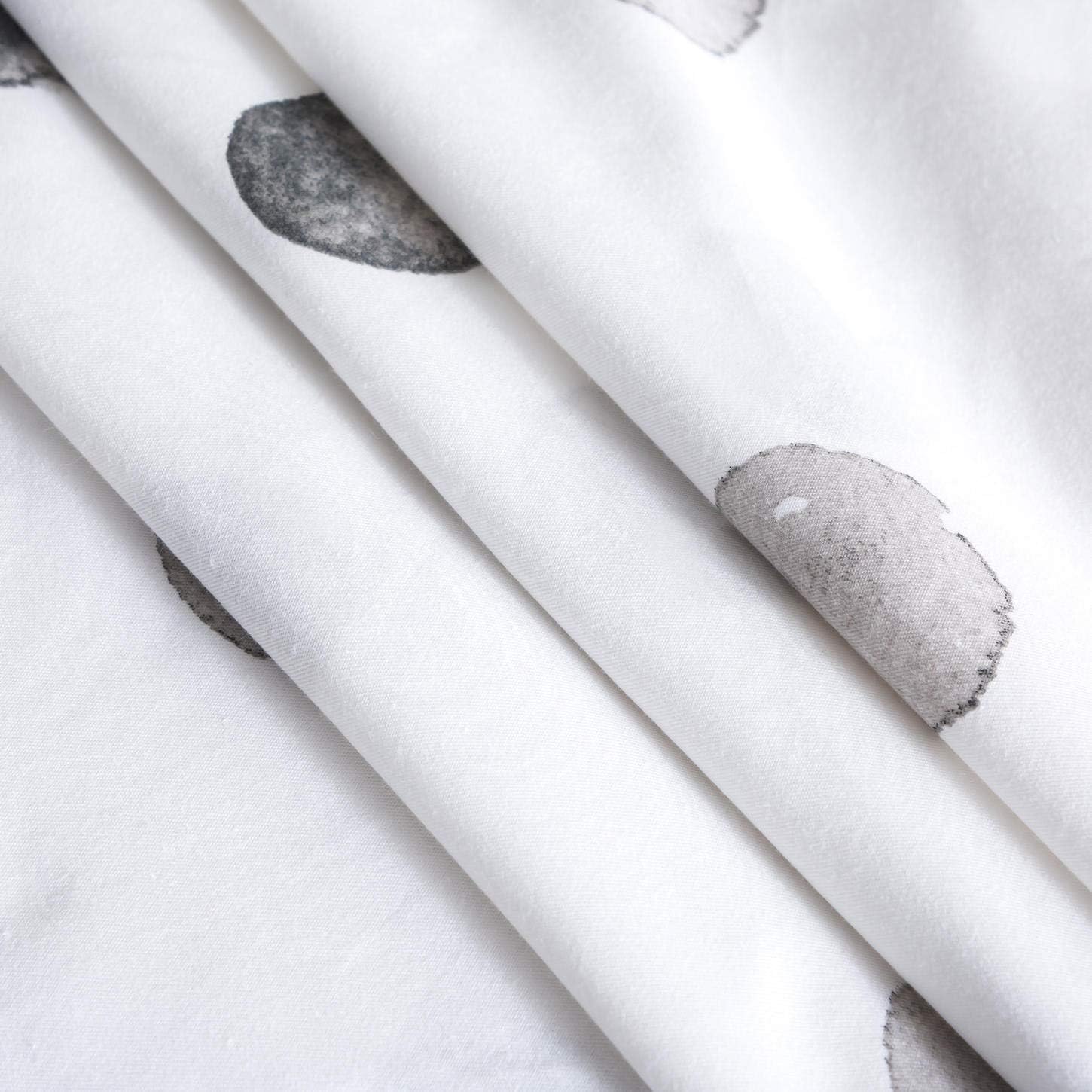 SUSYBAO White Polka Dot Duvet Cover King 100% Cotton 3 Pcs Set 1 Modern Grey Circle Print Duvet Cover with Zipper Ties 2 Pillowcases Classic Geometric Polka Dots Bedding Set Soft - Image 3