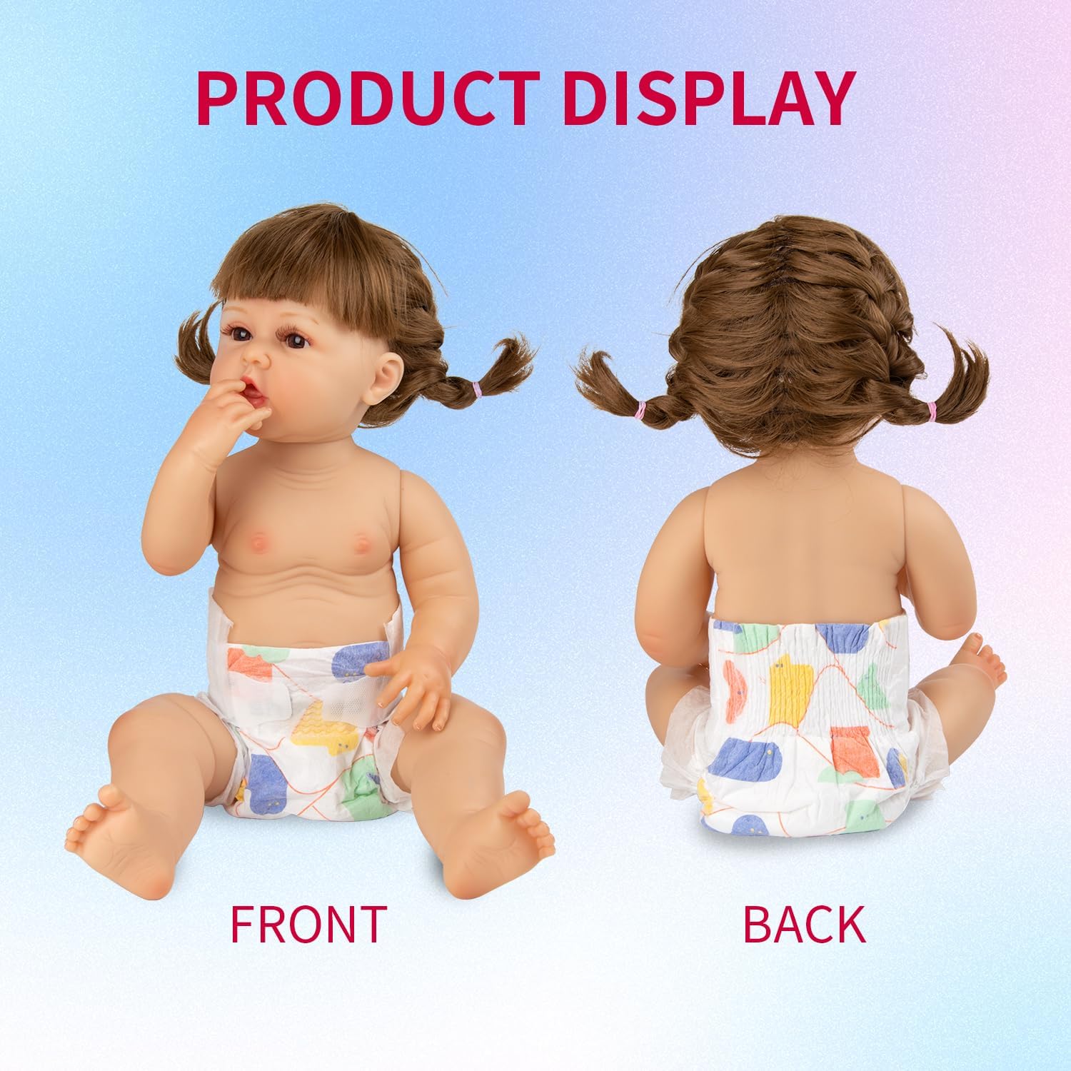 6 PCS Reborn Baby Dolls Diapers for 17-22 Inch Newborn Baby Doll Accessories