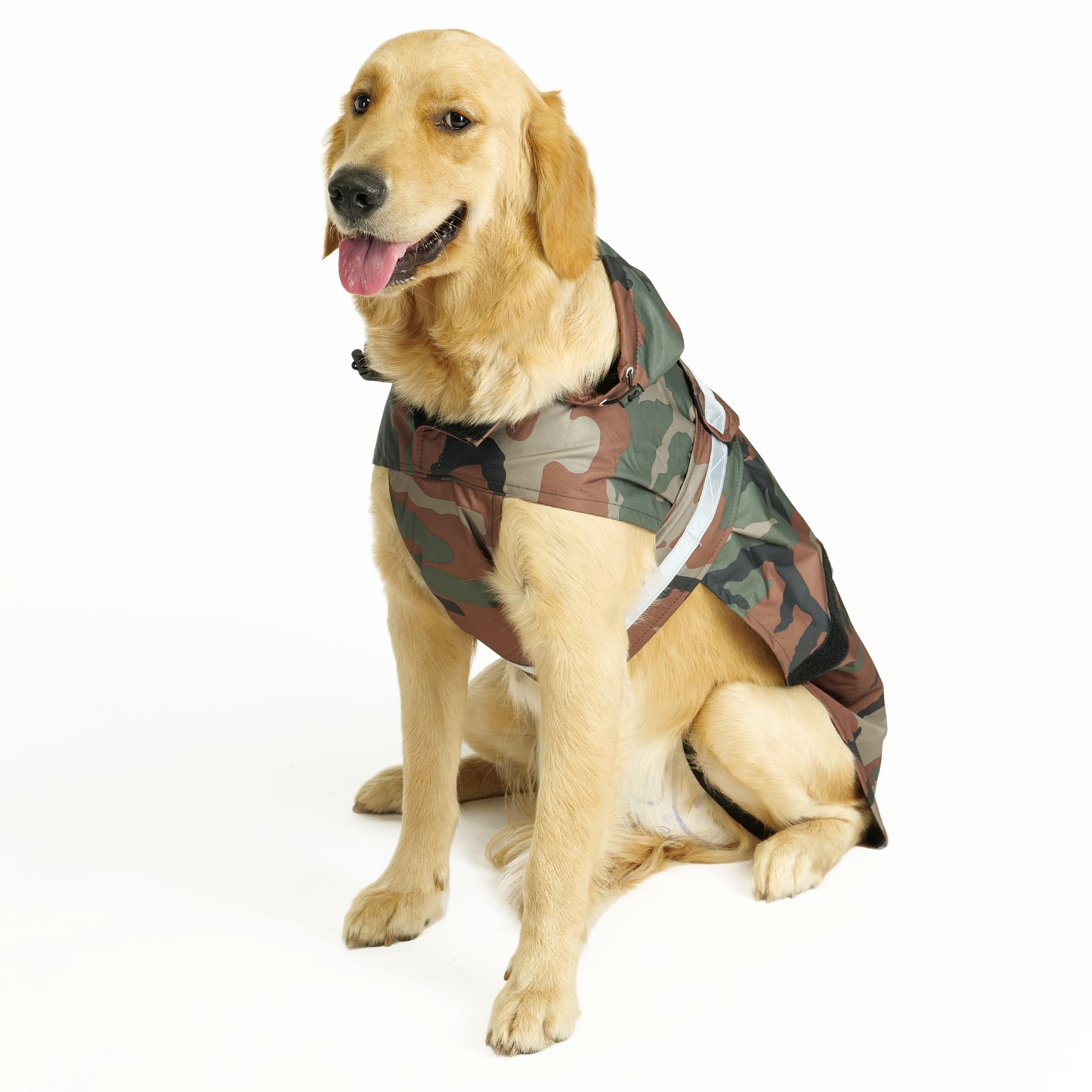 Super Pets Double layered Dog Raincoat Waterproof Polyester Snow Coat With Adjustable Waist & Hoodie(Camouflage, 4XL) (B0C8ZF93VS) Amazon Price History, Amazon Price Tracker