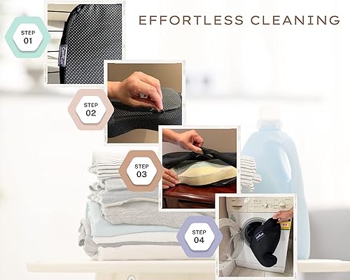 Miniatura 4 de Cojín de coxis de espuma viscoelástica para automóvil, almohadilla ergonómica para alivio del dolor de coxis, almohada de glúteos para conductor de