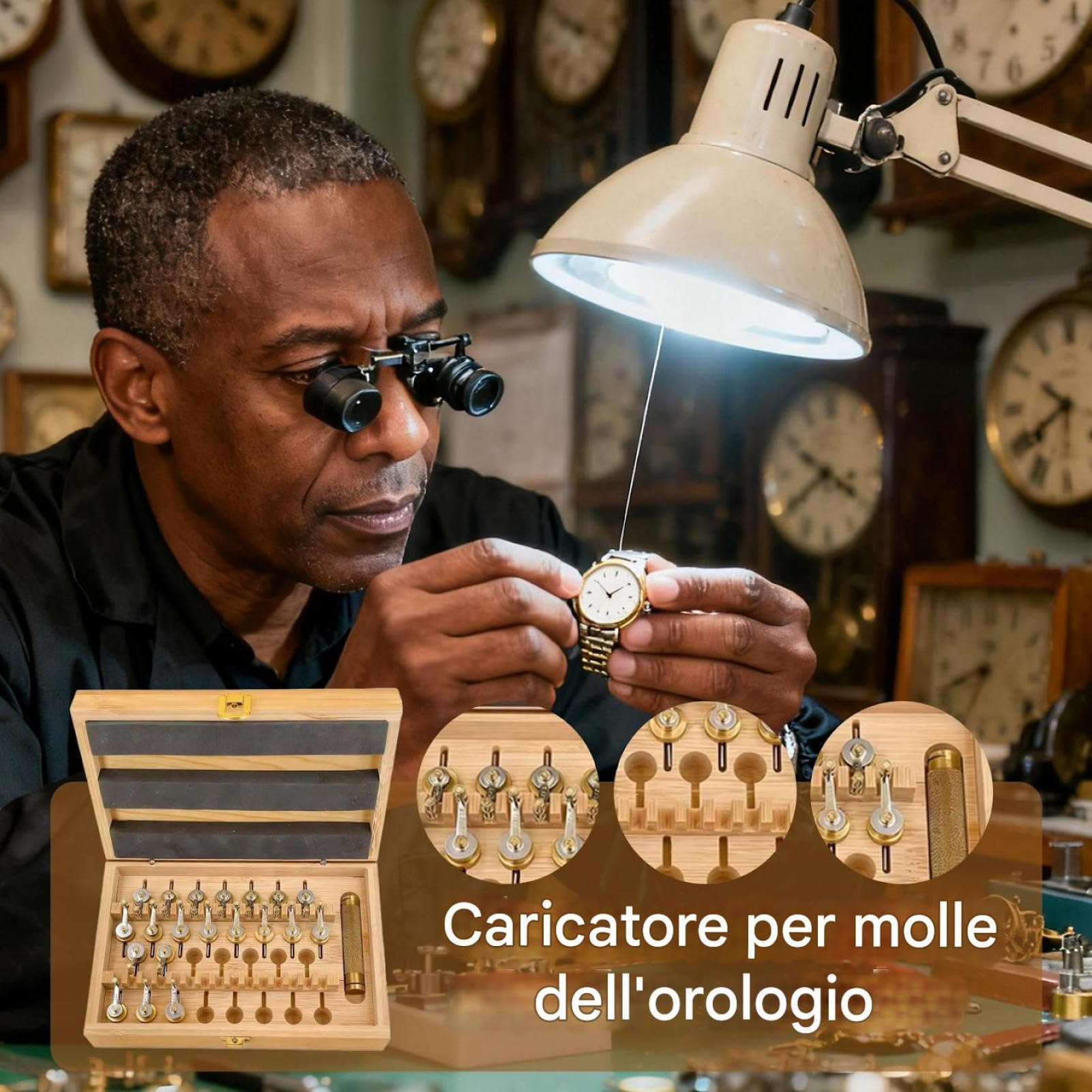 Herramienta Para Enrollar Muelle Real De Reloj Accesorios de Muelle Real | Kit De Mantenimiento Para Relojes De Pulsera Para Comercio Mantenimiento Reparación Relojero de Abuelo Industria Doméstic