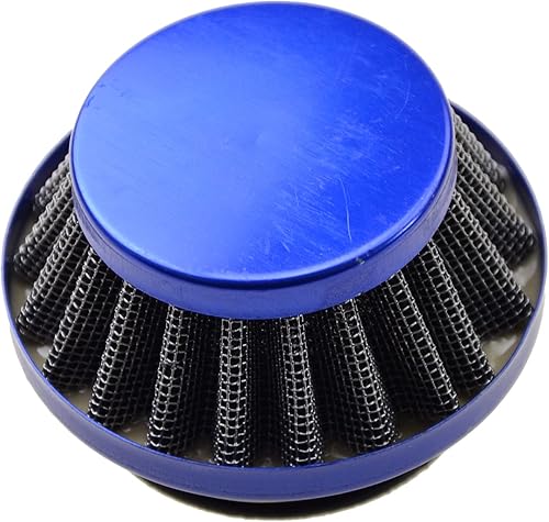 Miniatura 5 de GOOFIT Filtro de aire azul de 1.732 pulgadas con adaptador de aluminio para motor de 2 tiempos, 43 cc, 47 cc, 49 cc, moto, cuatrimoto, motocross,
