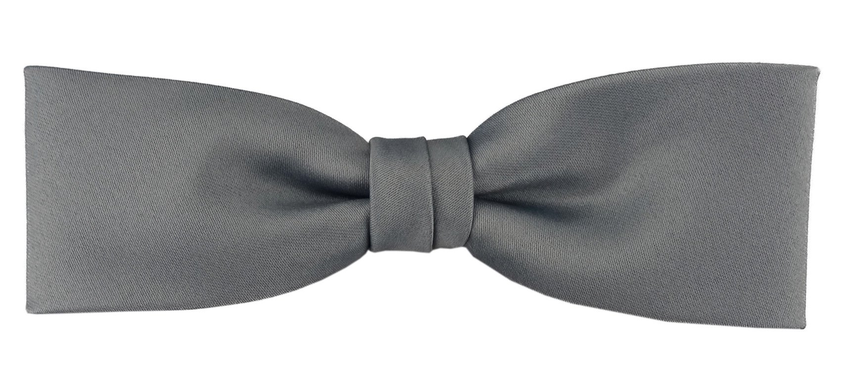 TigerTie prefabricated narrow bow tie in silver gray monochrome + Box