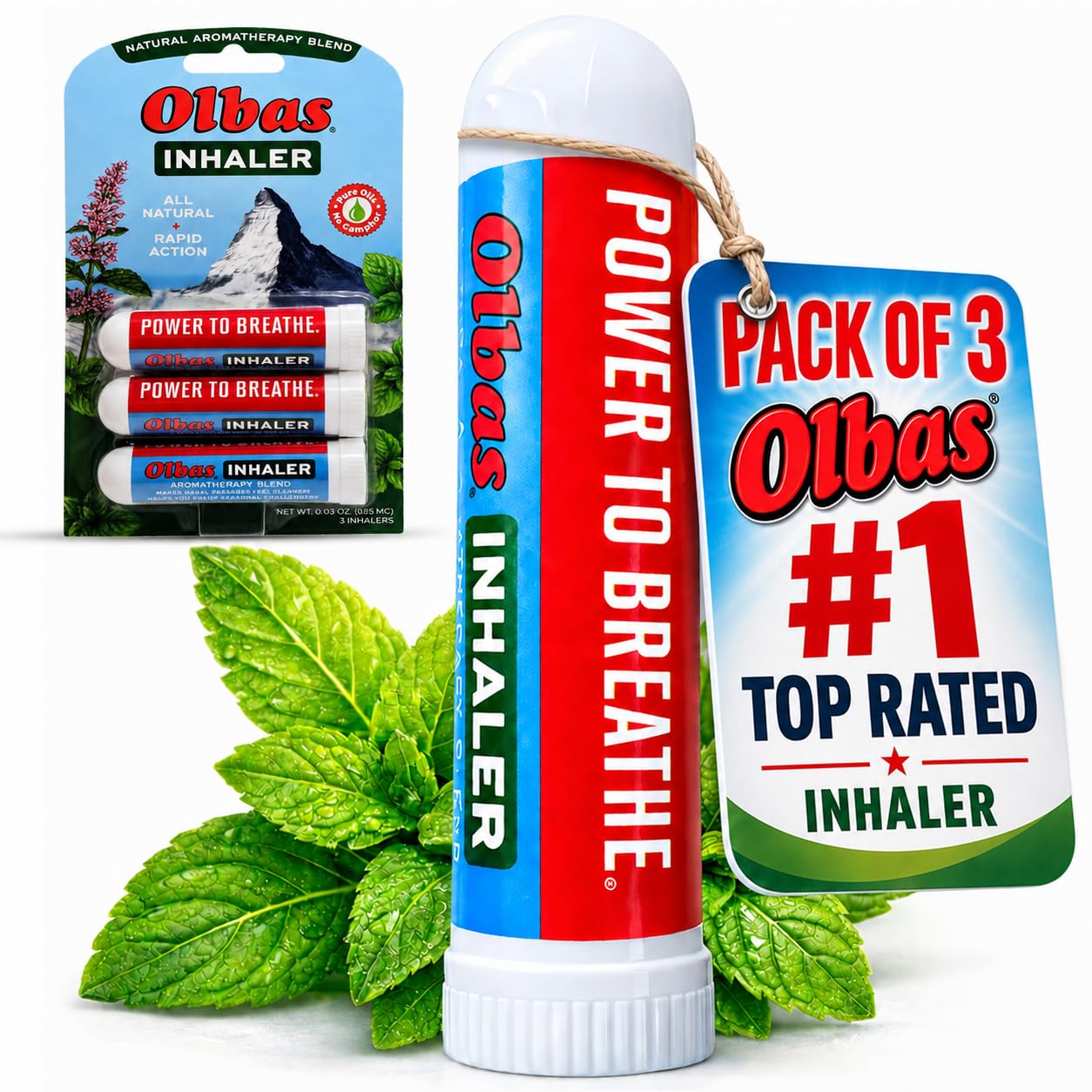 Olbas Inhaler Aromatherapy, Essential Oil Inhaler with Natural Oils, 0.01oz