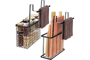 2 Pack Cabinet Door Organizer, Kitchen Inside Cabinet Door Storage