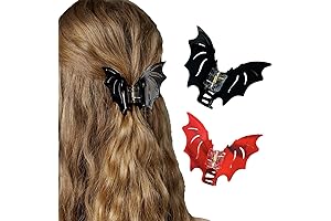 2Pcs Bat Hair Claw Clip, Gothic Bat Claw Hair Pins