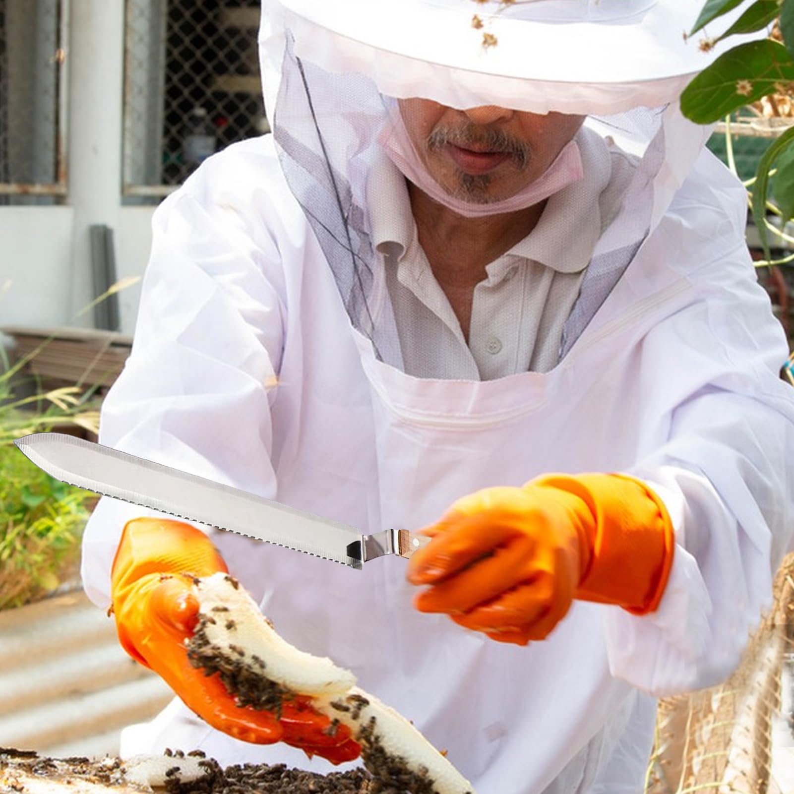 Couteau À Désoperculer - Couteau À Désoperculer Le Miel | Couteau À Opercule Dentelé En Acier Inoxydable, Couteau À Nid D'abeille, Outil Pour La Récolte Et L'extraction Du Miel