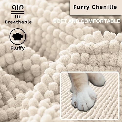 Miniatura 3 de Flamingo P Funda de cama de felpilla para perro, funda gruesa para sofá biplaza para perros, lavable, protector antideslizante para sofá de 2