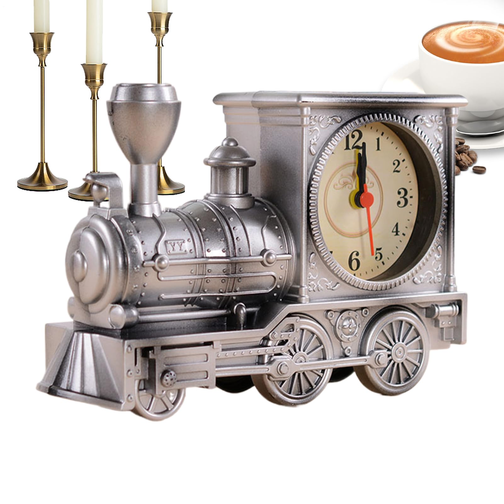Reloj despertador retro de tren ideal para decorar el dormitorio o el hogar