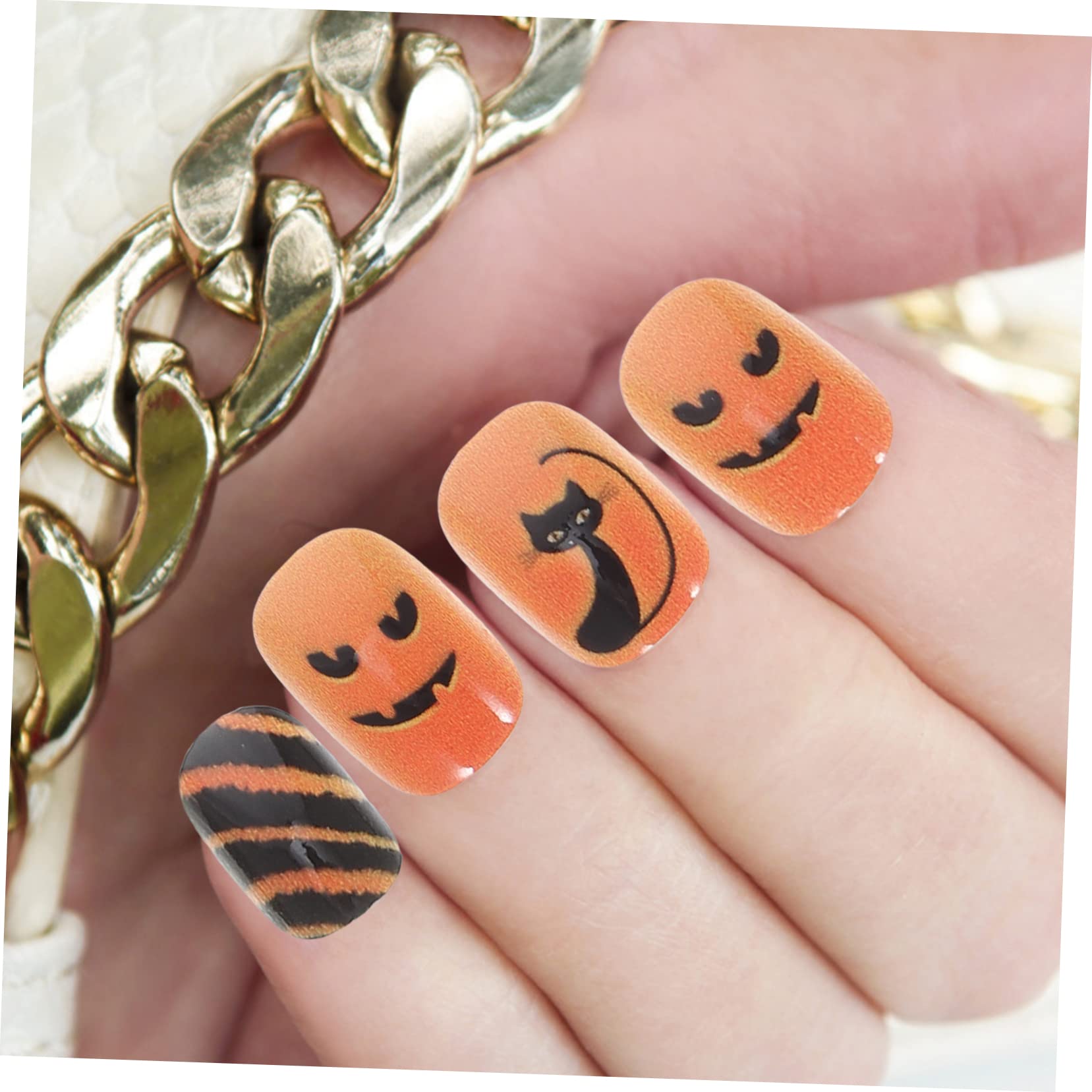 Beavorty 384 Piezas Pieza De Uñas Puntas De Uñas De Halloween Bricolaje Uñas Falsas Palos De Muestra De Uñas Postizas Uñas Postizas Largas Cobertura Completa Bolsa De Fiesta Acrílico Niño
