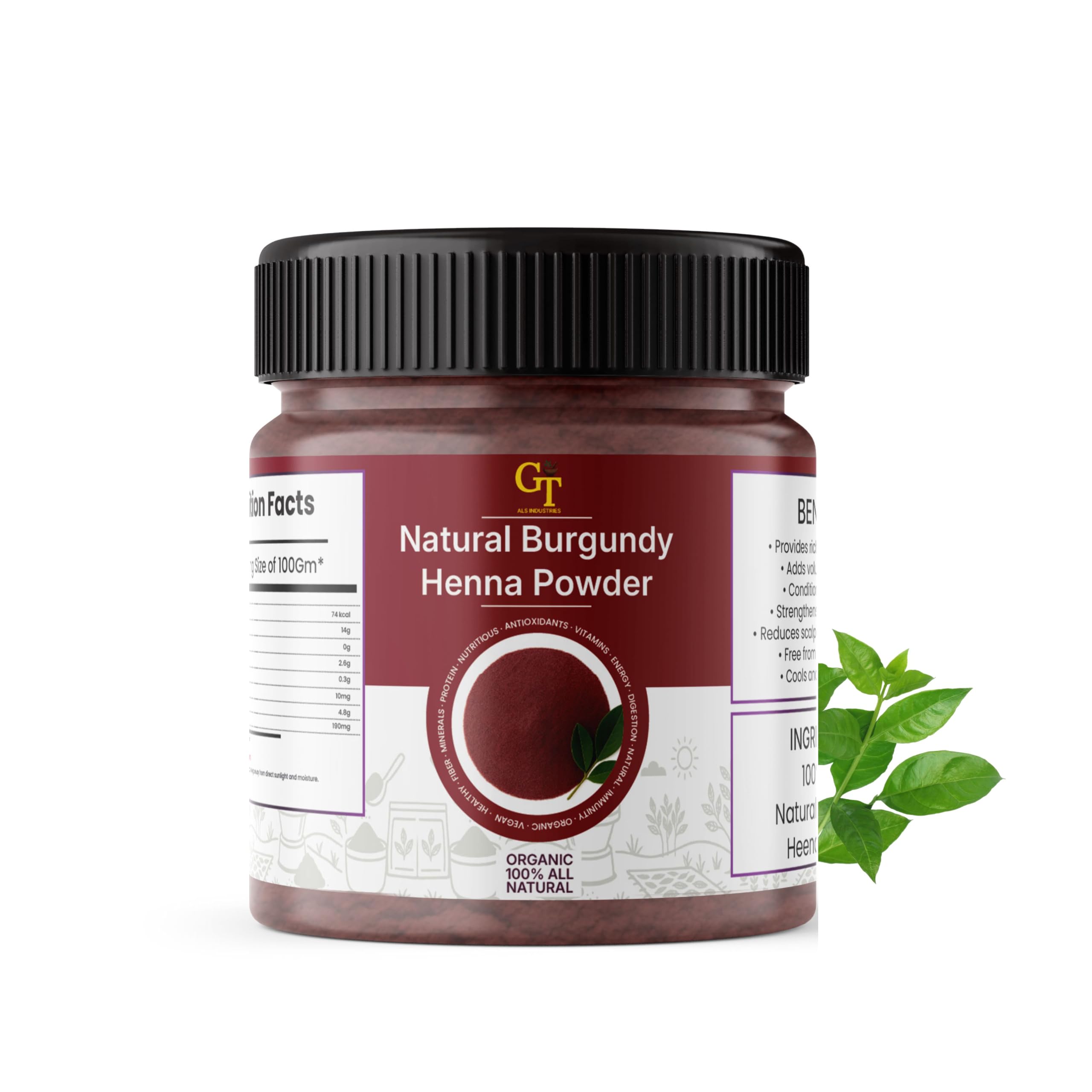 Natural Burgundy Henna Powder for Hair | 100% Herbal Hair Color | Chemical-Free Mehndi Powder for Rich Burgundy Shade & Grey Coverage | Triple-Sifted Fine Powder | Suitable for All Hair Types-image-36