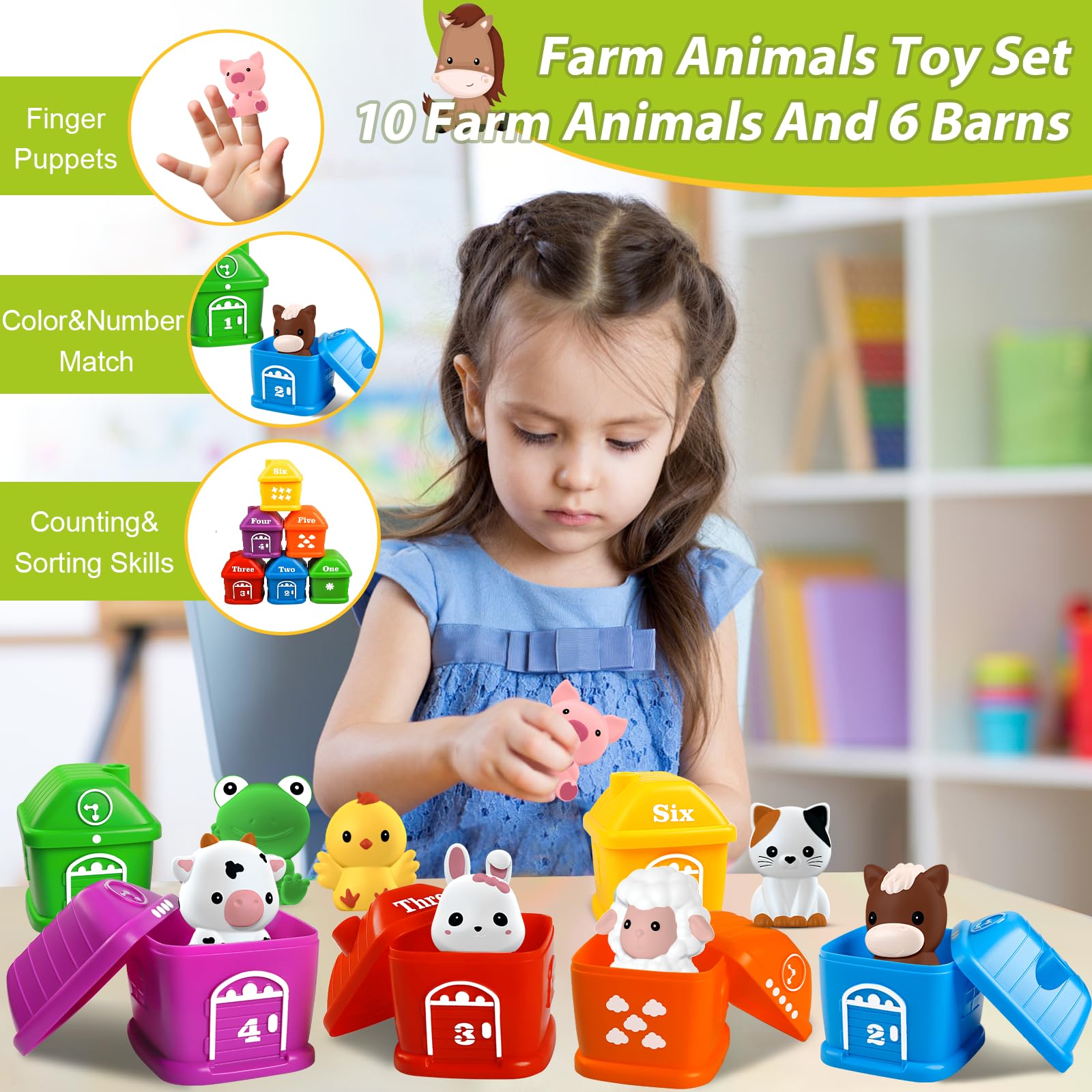 Bambini Animali Fattoria Giocattolo Mega Set Fattoria Toys Center