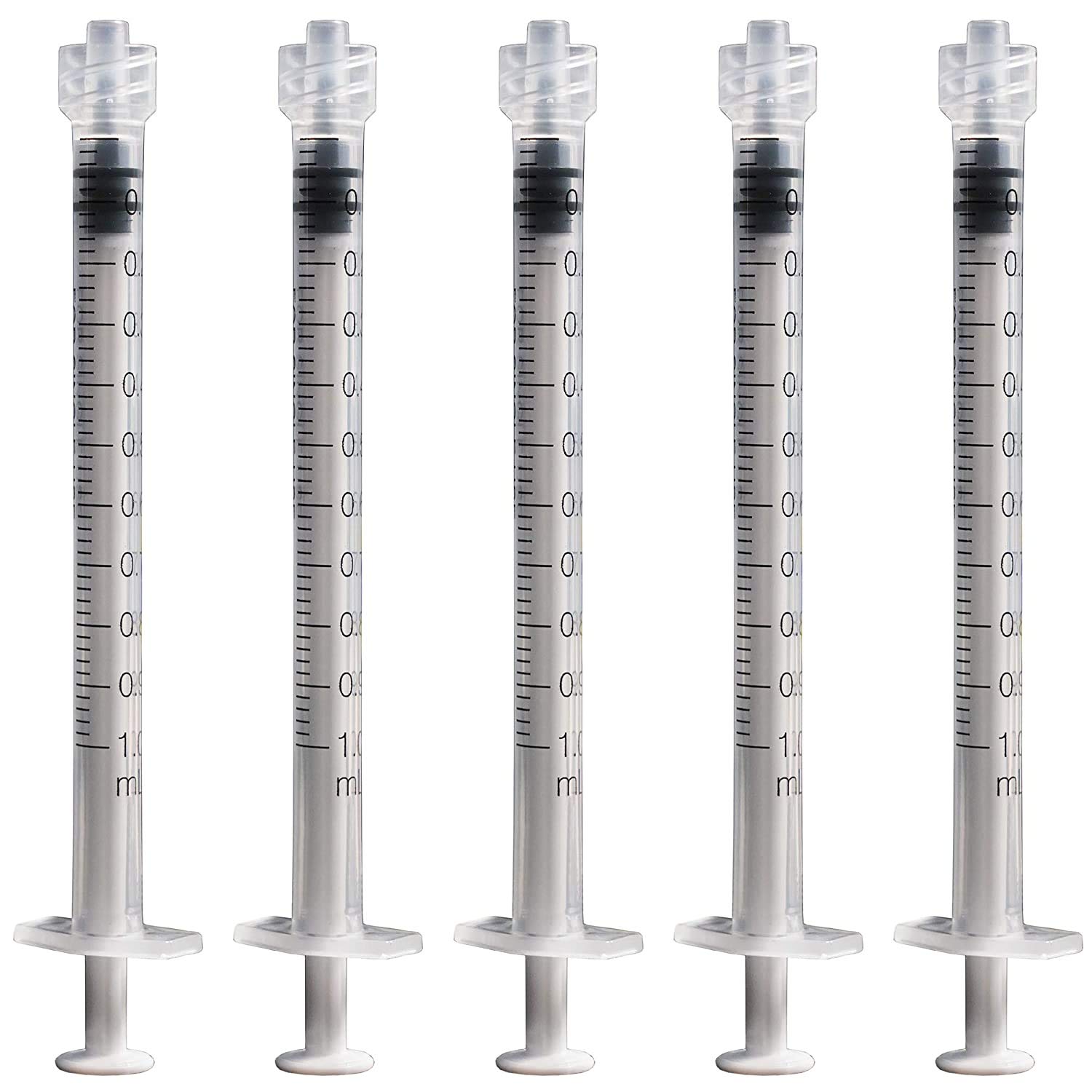 10 Pack 1ml Plastic Syringes, Luer Lock Syringe Without Needle