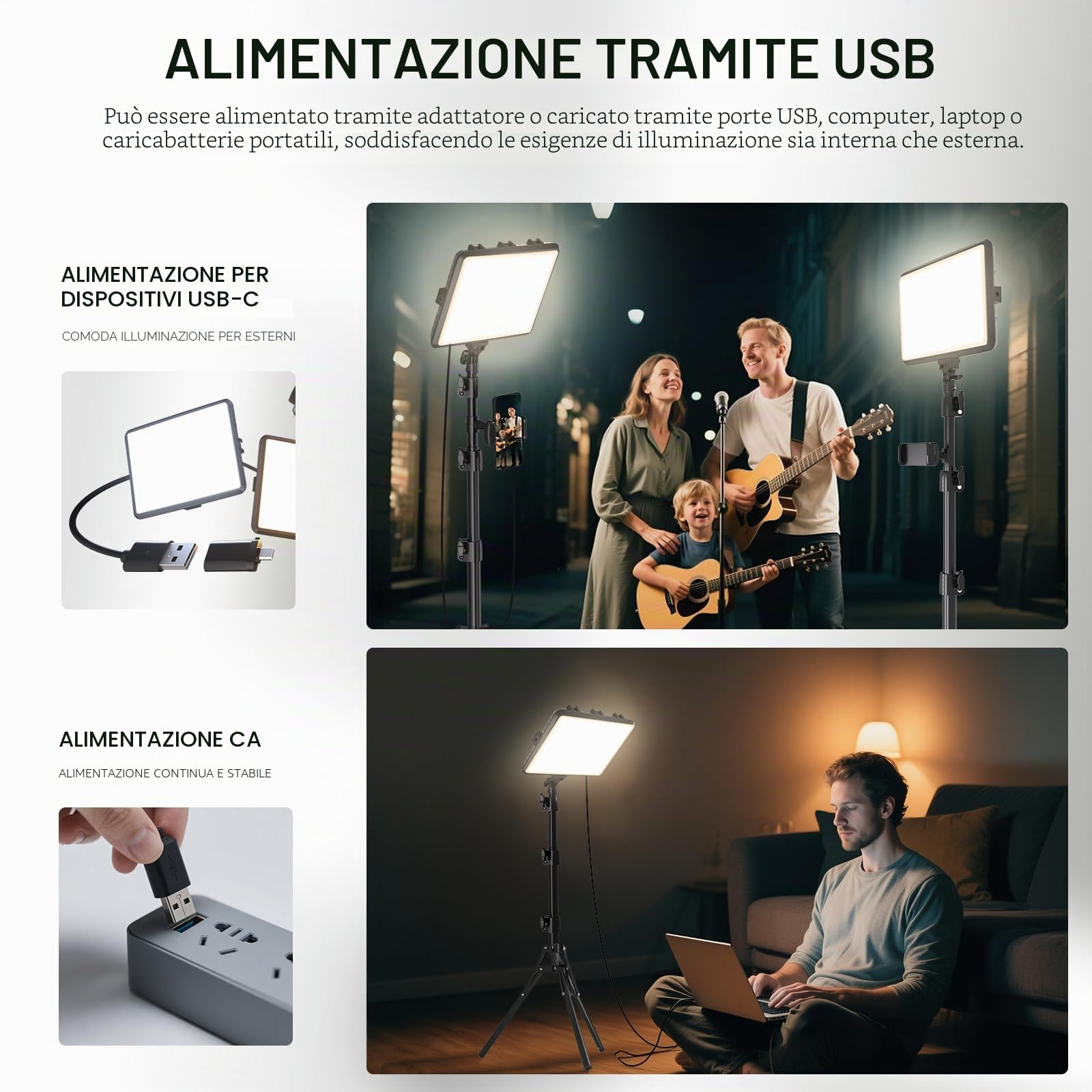NiceVeedi Kit di 1 Luci Video a LED — immagine 5 di 10