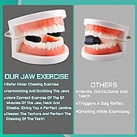 Vista 5 de PAFUWEI Ejercitador de mandíbula para hombres y mujeres, 4 niveles de resistencia, ejercitador de línea de mandíbula, entrenador de mandíbula