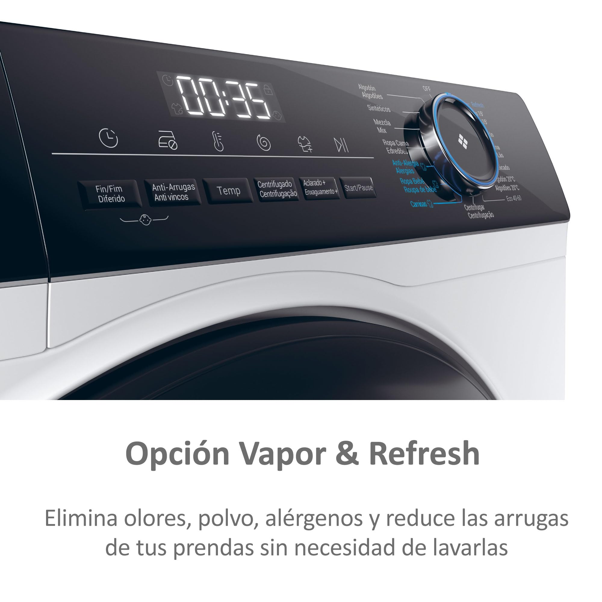 Haier I-Pro Series 3 HW100-BP14939-S - Lavadora Carga Frontal 10KG, Función Vapor, Motor Inverter, Tratamiento Antibacterias, 1400 RPM, Fin Diferido, Detector Automático de KG, 15 Programas, Blanco