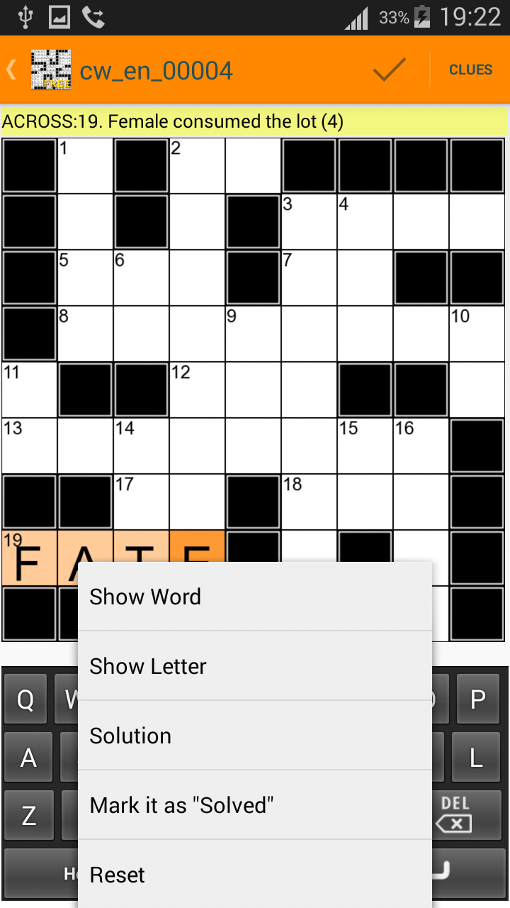 Crossword Puzzles English App on Amazon Appstore
