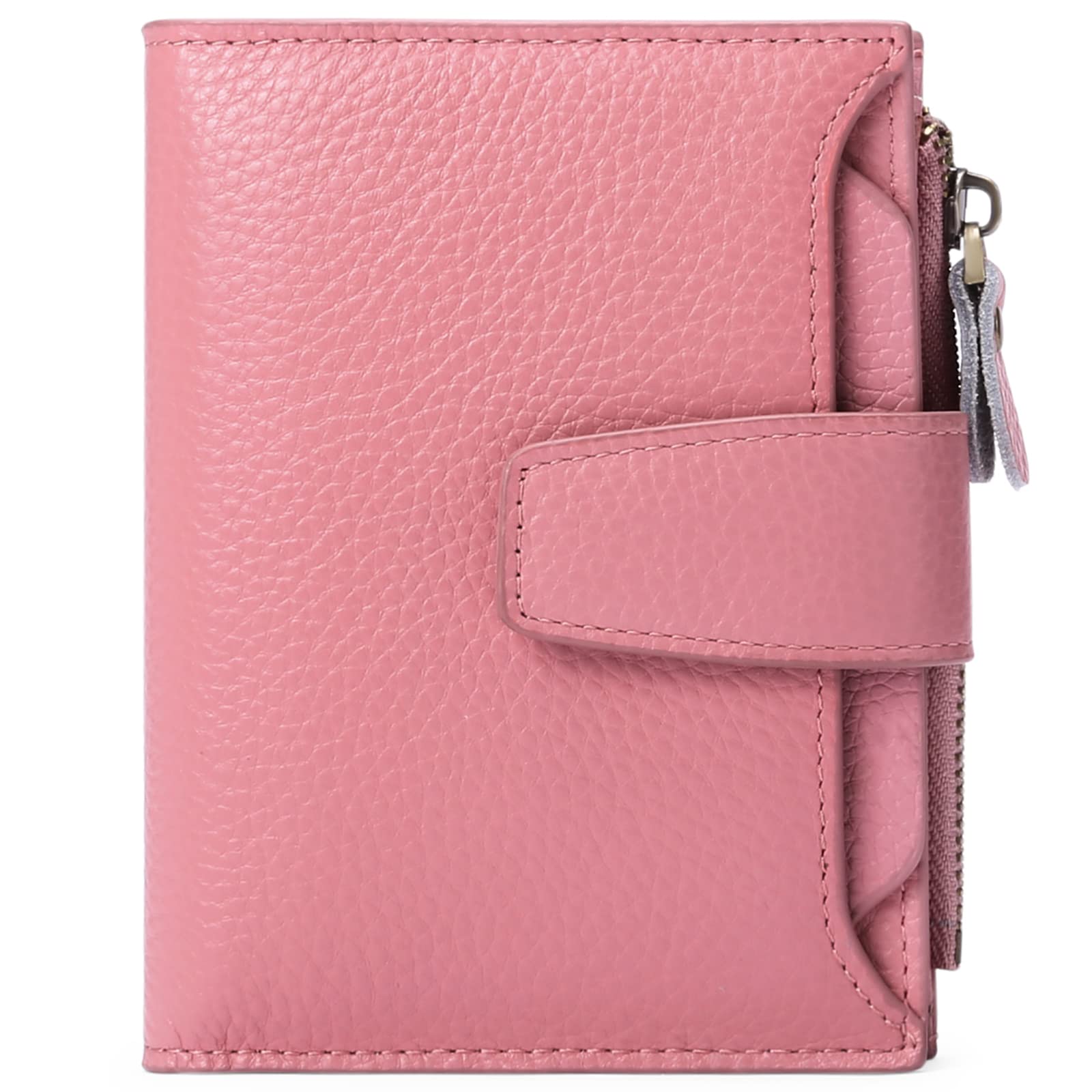 SENDEFN Portafoglio Donna in Pelle Vera Piccolo Portamonete Cute con Cerniera 14 Carte con Tanti Scomparti