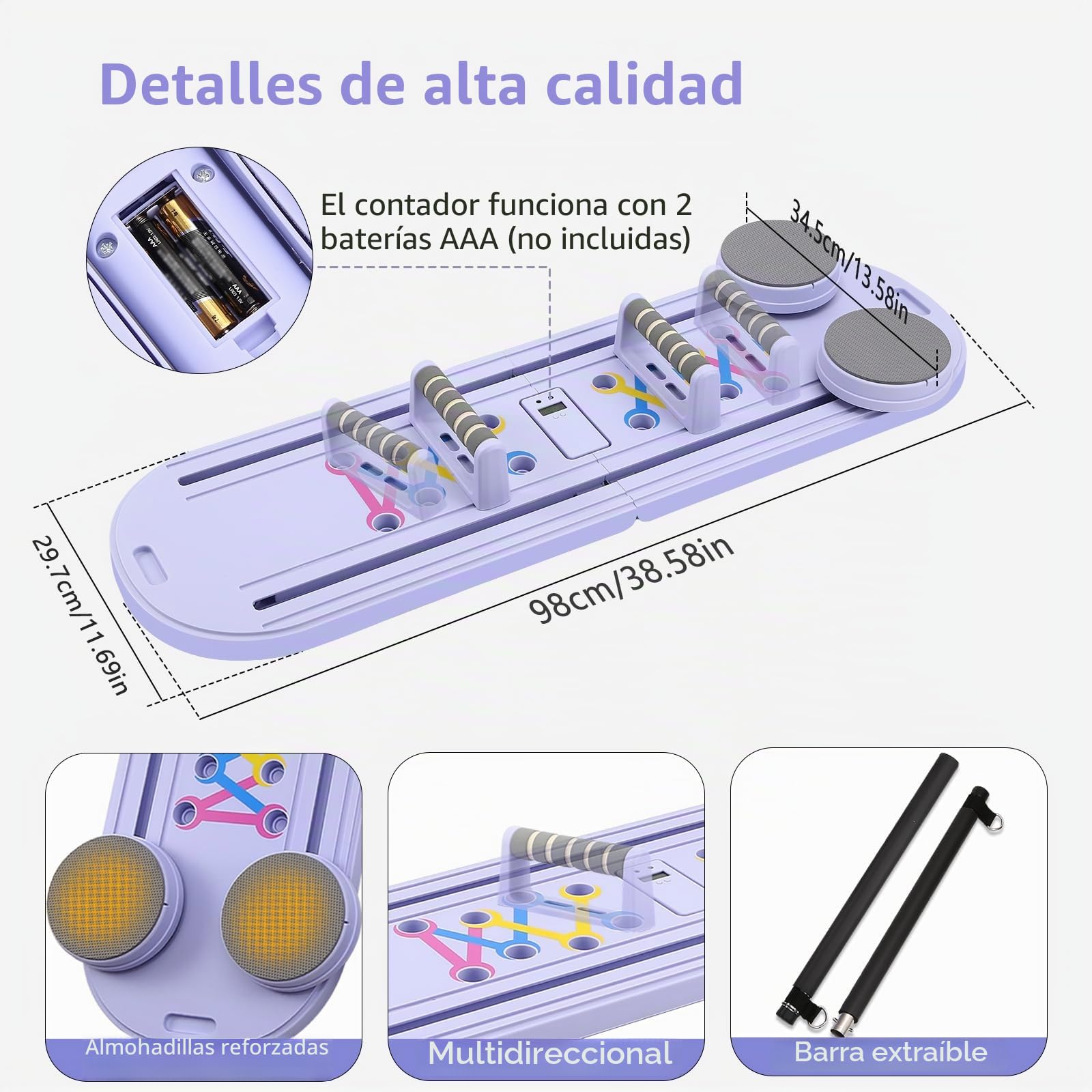 Rollingsurfer Tabla de Pilates Plegable, Reformador de Pilates Multifunción para Casa/La Oficina, Set de Tabla de Pilates Entrenamiento del Core y Fitness Corporal Total