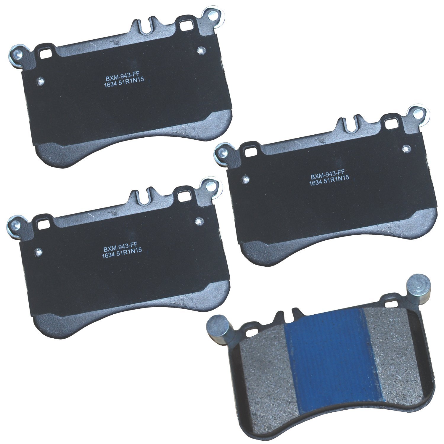 Bendix Premium SBM1634 Semi-Metallic Front Brake Pads for Mercedes-Benz CLS500 2018-2011, CLS550 2018-2012, E550 2014-2012, SLC43 AMG 2020-2017, SLK55 AMG 2013-2012, SLK55 AMG 2016-2015