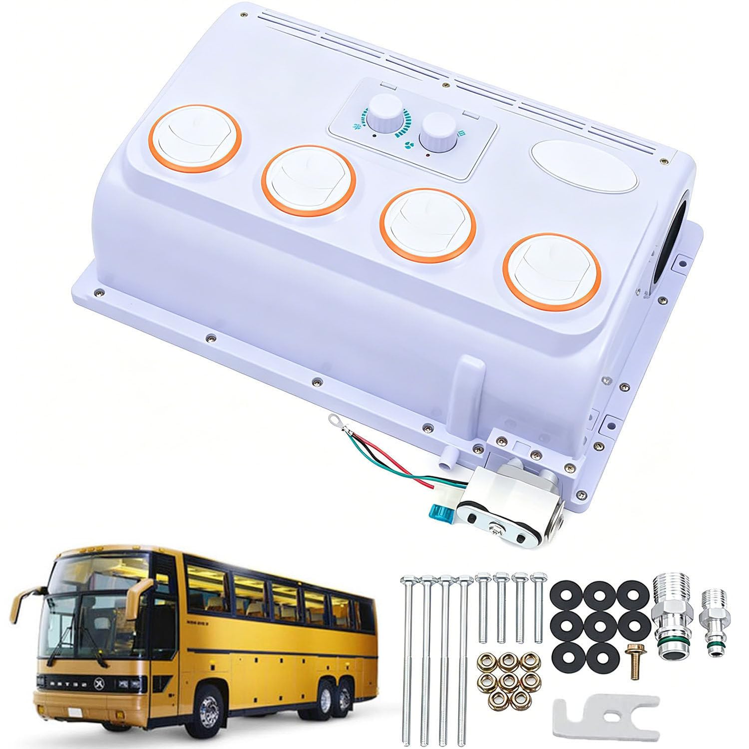 Klimatyzator postojowy 12 V/24 V DC, uniwersalny klimatyzator do kampera, elektryczny klimatyzator do ciężarówki z zabezpieczeniem przed niskim napięciem 12V