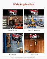 Vista 9 de VEVOR Polipasto eléctrico de 2200 libras con control remoto cableado de 14 pies, elevador eléctrico de 110 V con altura de elevación de cable único